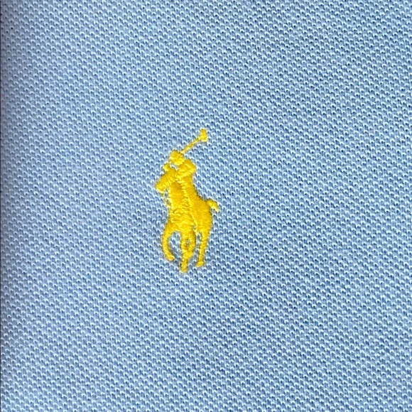 Polo Ralph Lauren Light Blue Shirt Yellow Pony Men’s Small - Picture 4 of 4